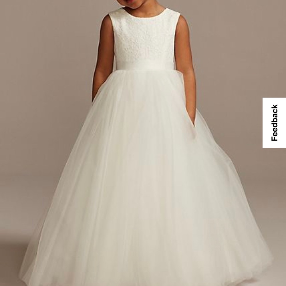 Ball Gown Flower Girl Dress with Heart Cutout